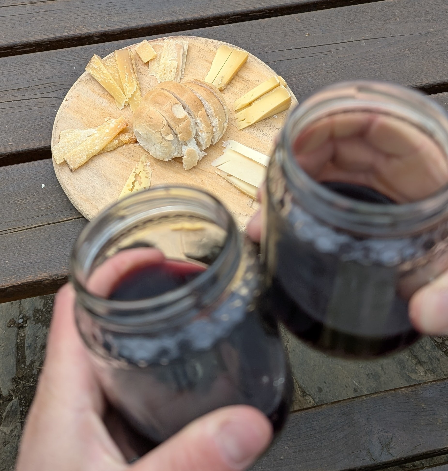 Cheesemaker's snack with a walk