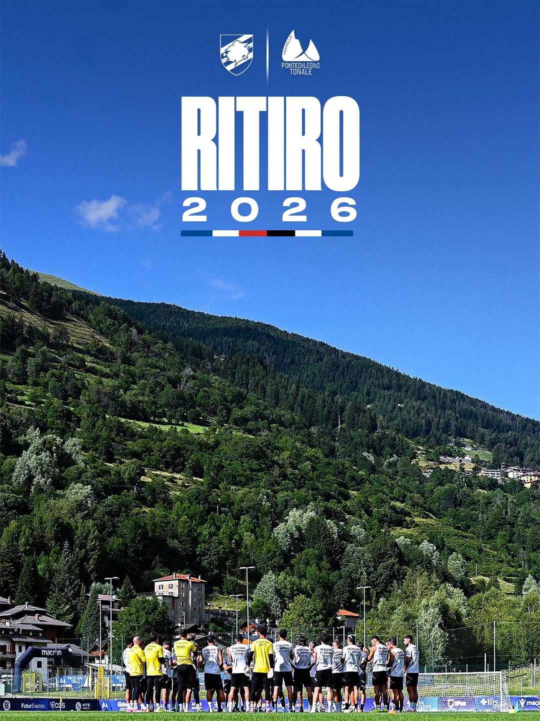 La Sampdoria in ritiro a Pontedilegno-Tonale dal 12 al 23 luglio