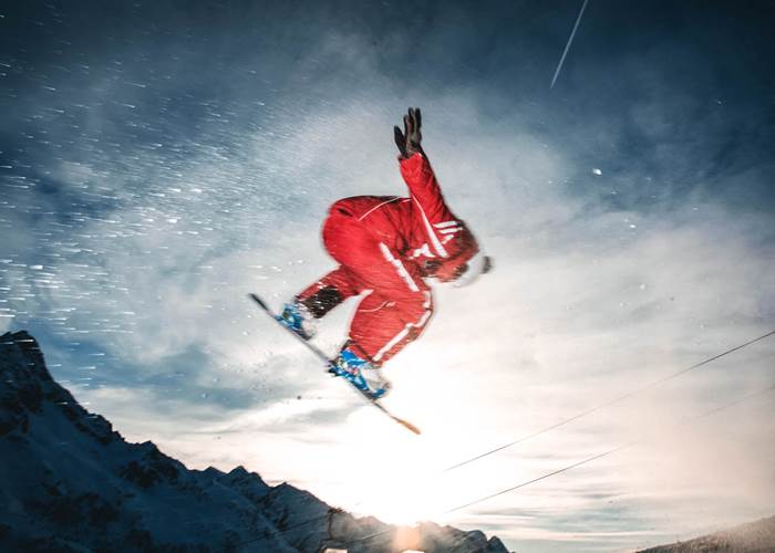 Acrobazie allo snowpark del Tonale